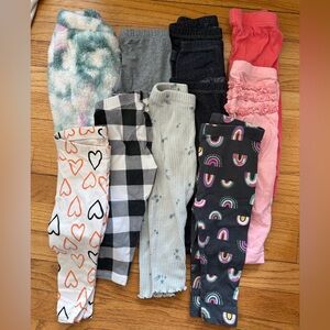 11 Toddler Leggings - 18 Months, varying colors/patterns